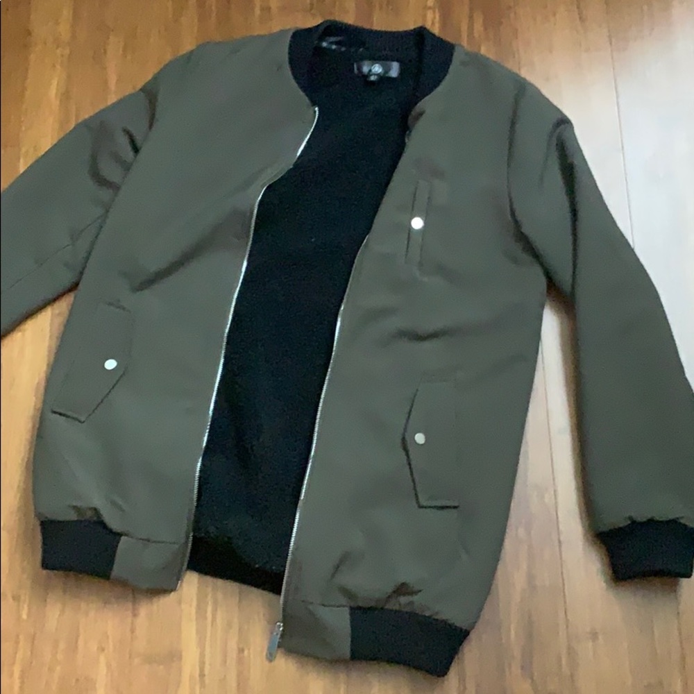 Missguided - fleece green utility jacket